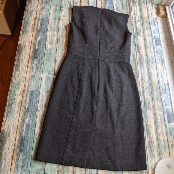 Tall: Loft charcoal grey v-neck sheath dress, 2T - Picture 9 of 13